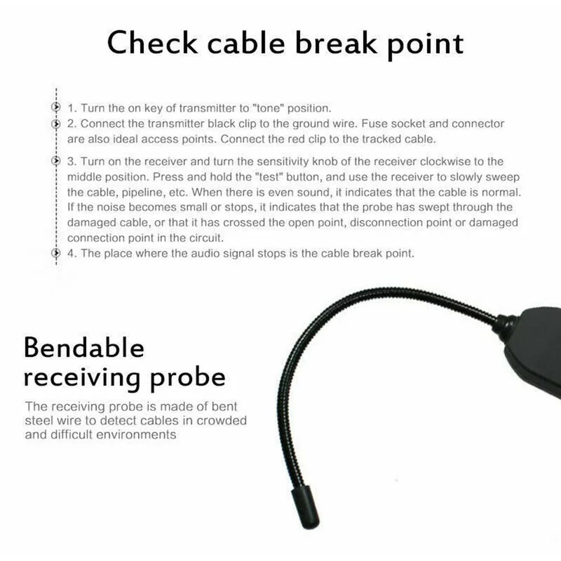 Outil de Diagnostic numérique de Scanner de Circuit de voiture de traqueur de câble Pro testeur de fil de sonde Flexible de 7 pouces pour le camion de SUV automobile de bateau