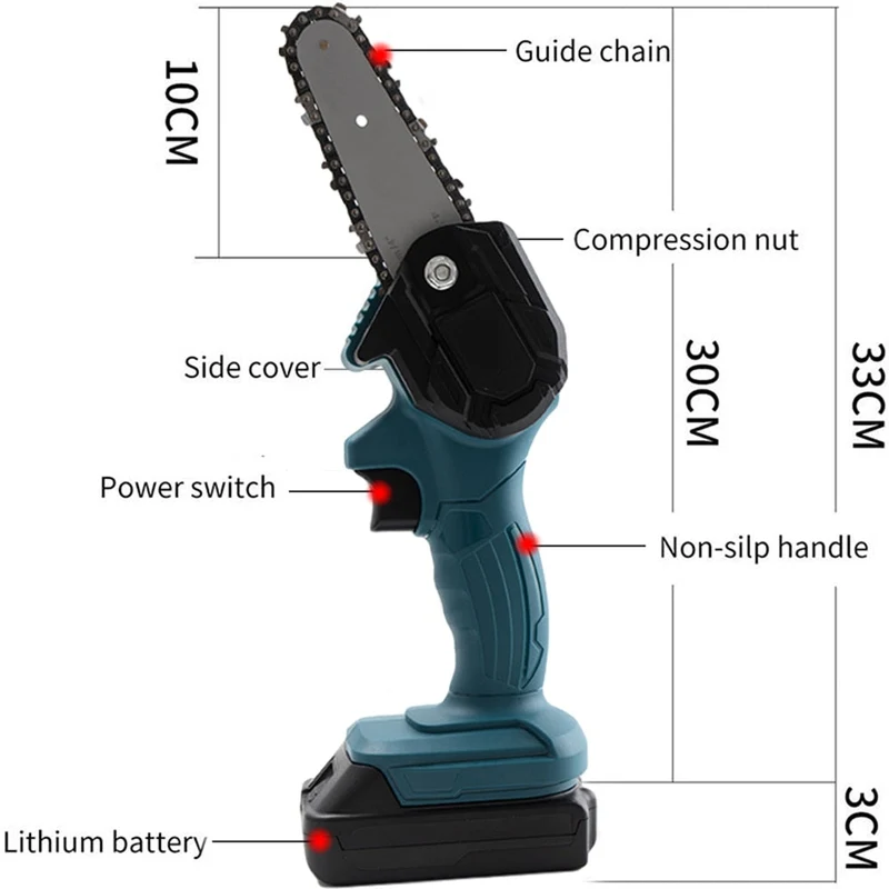 24V 4 pouces Mini scies à chaîne outils électriques sans fil tronçonneuse électrique coupe-bois outil de travail du bois élagage jardin arbre coupe