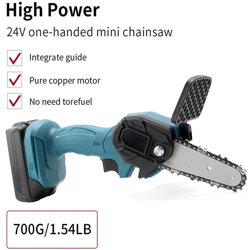 24V 4 pouces Mini scies à chaîne outils électriques sans fil tronçonneuse électrique coupe-bois outil de travail du bois élagage jardin arbre coupe
