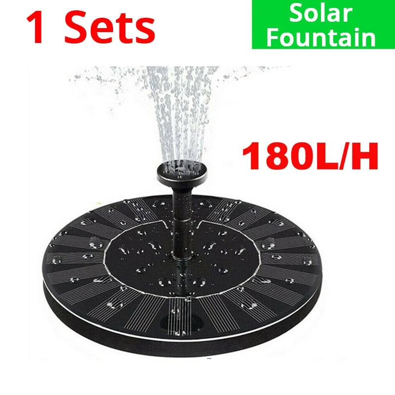 Fontaine solaire fontaine de bassin de jardin pompe à eau solaire fontaine d'eau de piscine ronde flottante décoration de jardin bain d'oiseau extérieur