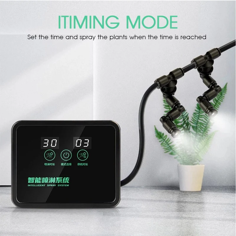 Système de pulvérisation Intelligent minuterie de brume automatique Kit d'irrigation d'arrosage serres de jardin maison contrôle d'arrosage de forêt tropicale