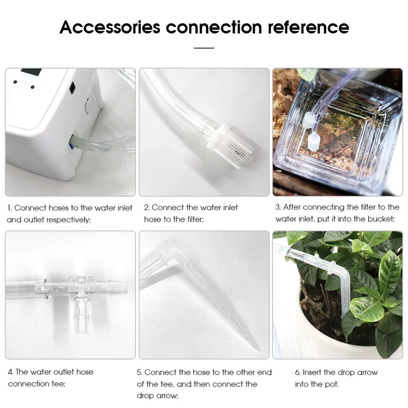 Système d'irrigation goutte à goutte intelligent WIFI téléphone contrôle dispositif d'arrosage automatique ensemble serre jardin pompe à eau minuterie arrosage goutte à goutte