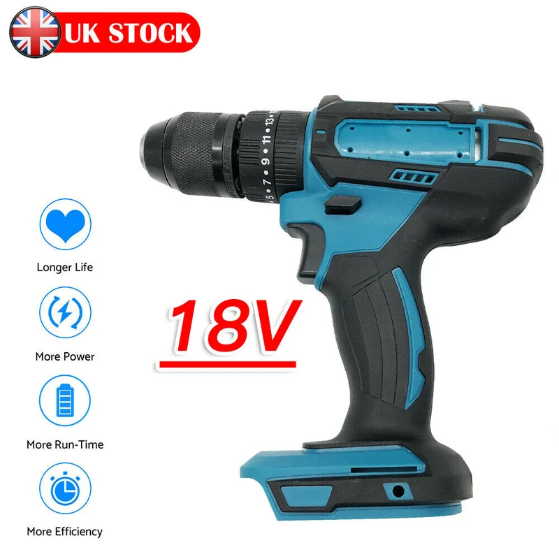 Visseuse électrique 18V perceuse sans fil perceuse à percussion outils électriques sans fil 25+ paramètres de couple perceuse à percussion pour batterie Makita