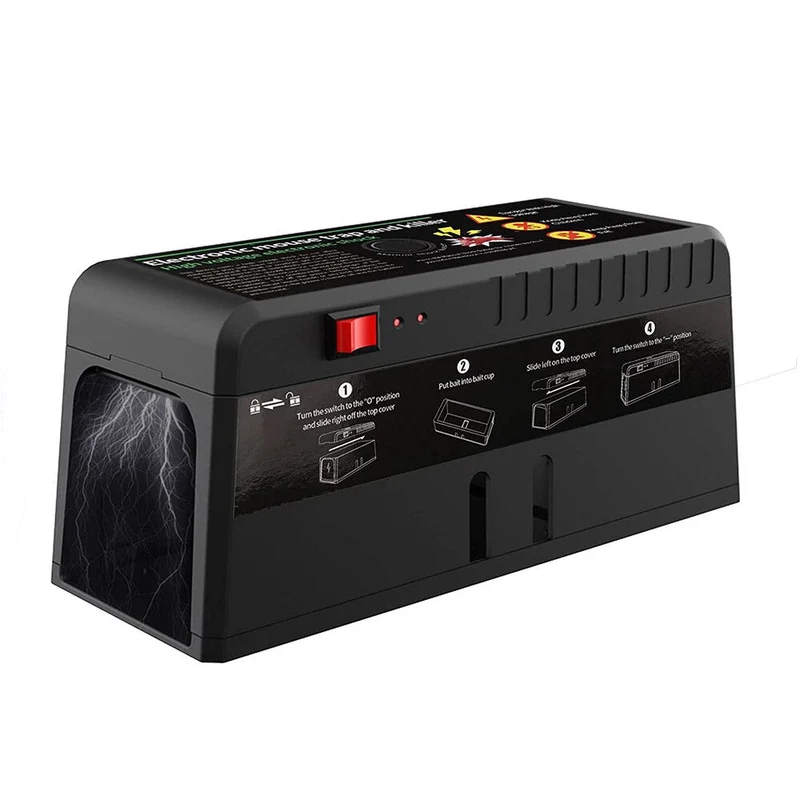 Piège à souris électronique 7000V haute tension Rat rongeur Cage piège réutilisable souris tueur verger jardin électronique antiparasitaire outil