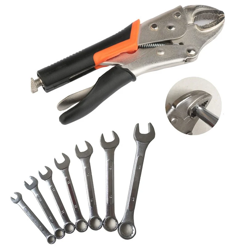 55 pièces outils à main multifonctions ensemble Kit d'outils de réparation de voiture clé à douille dynamométrique à cliquet clés tournevis pince marteau avec boîte