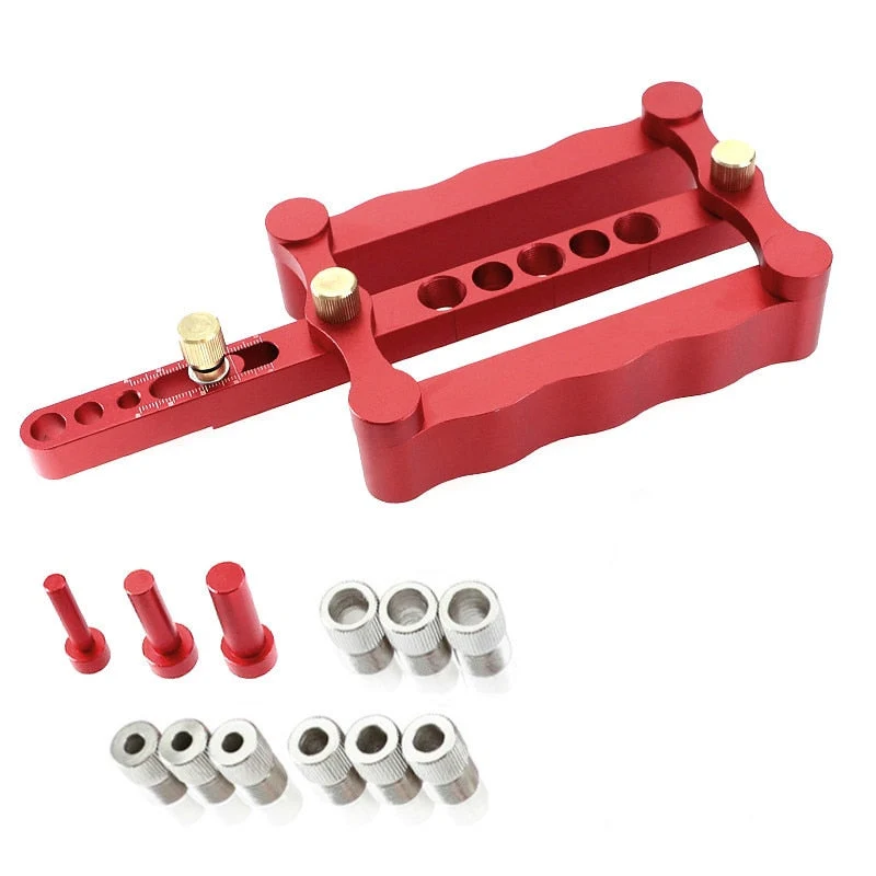 Trou de travail du bois perceuse poinçon positionneur Guide localisateur multi-fonction perceuse poinçon localisateur alliage d'aluminium travail du bois outil de bricolage