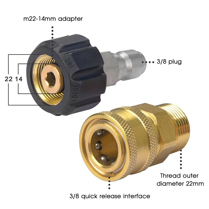 8 pièces connecteur rapide haute pression accessoires d'irrigation de jardin adaptateur de lave-auto pistolet à eau coupleurs hydrauliques raccords de tuyau