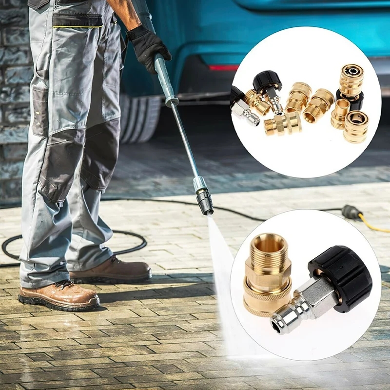 8 pièces connecteur rapide haute pression accessoires d'irrigation de jardin adaptateur de lave-auto pistolet à eau coupleurs hydrauliques raccords de tuyau