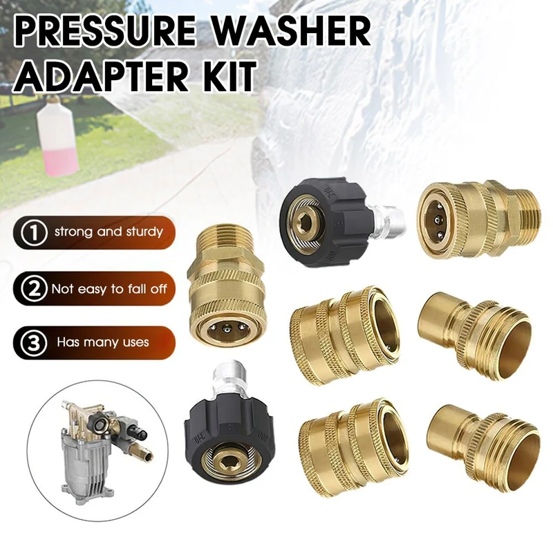 8 pièces connecteur rapide haute pression accessoires d'irrigation de jardin adaptateur de lave-auto pistolet à eau coupleurs hydrauliques raccords de tuyau