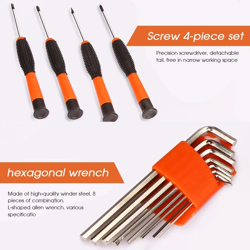 35pcs outil à main Vaper ensemble d'outils de réparation électronique multi-fonctions Kit d'outils ménagers multimètre tournevis marteau clé pince