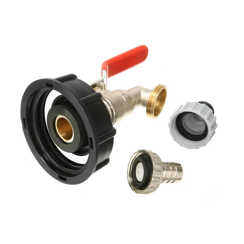 Adaptateur de réservoir IBC S60X6 vers robinet de jardin en laiton 1/2 pouce 3/4 pouce tuyau d'arrosage robinet réservoir d'eau connecteur de tuyau fournitures de jardin de remplacement
