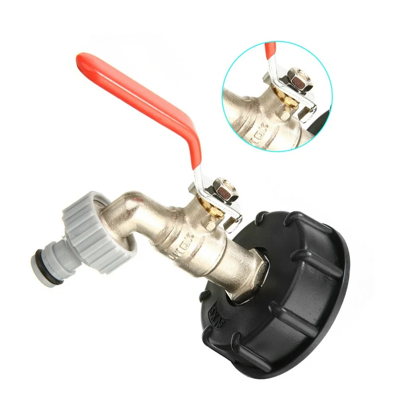 Adaptateur de réservoir IBC S60X6 vers robinet de jardin en laiton 1/2 pouce 3/4 pouce tuyau d'arrosage robinet réservoir d'eau connecteur de tuyau fournitures de jardin de remplacement