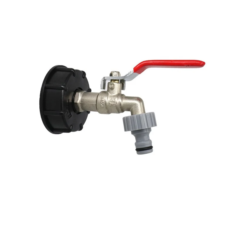 Adaptateur de réservoir IBC S60X6 vers robinet de jardin en laiton 1/2 pouce 3/4 pouce tuyau d'arrosage robinet réservoir d'eau connecteur de tuyau fournitures de jardin de remplacement