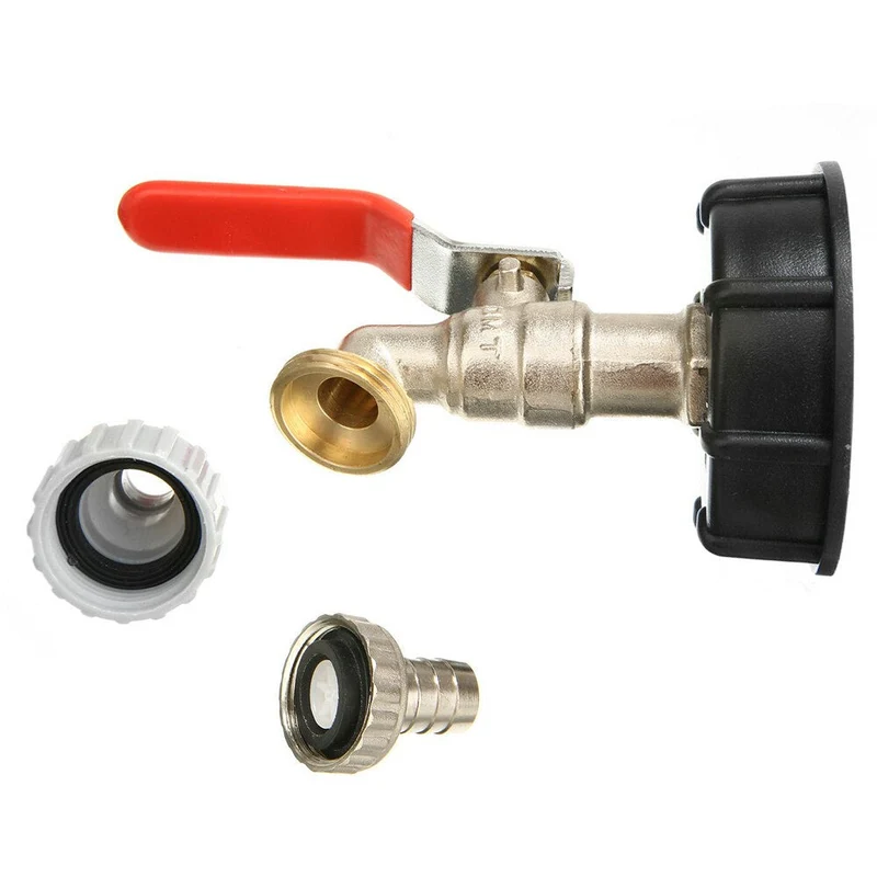 Adaptateur de réservoir IBC S60X6 vers robinet de jardin en laiton 1/2 pouce 3/4 pouce tuyau d'arrosage robinet réservoir d'eau connecteur de tuyau fournitures de jardin de remplacement