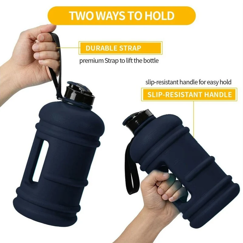 2.2L Sport Bouteille D'eau Grande Capacité Gym Formation Carafe D'eau 74 oz Demi Gallon Portable Voyage En Plein Air Vélo Bouilloire Anti-Fuite
