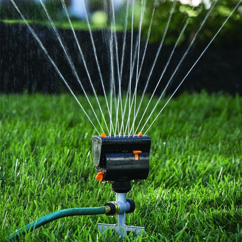 Arroseurs de jardin pulvérisateur arrosage herbe pelouse automatique rotatif 16 buses arroseur d'eau système d'irrigation fournitures de jardin