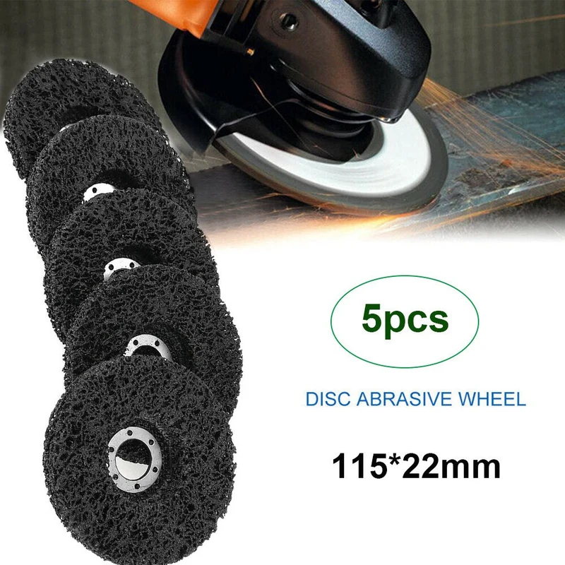 5 pièces 115mm disque de meulage roue Poly bande disque roue abrasive peinture antirouille propre meules pour meuleuse d'angle