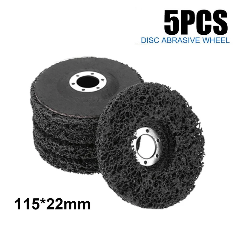 5 pièces 115mm disque de meulage roue Poly bande disque roue abrasive peinture antirouille propre meules pour meuleuse d'angle