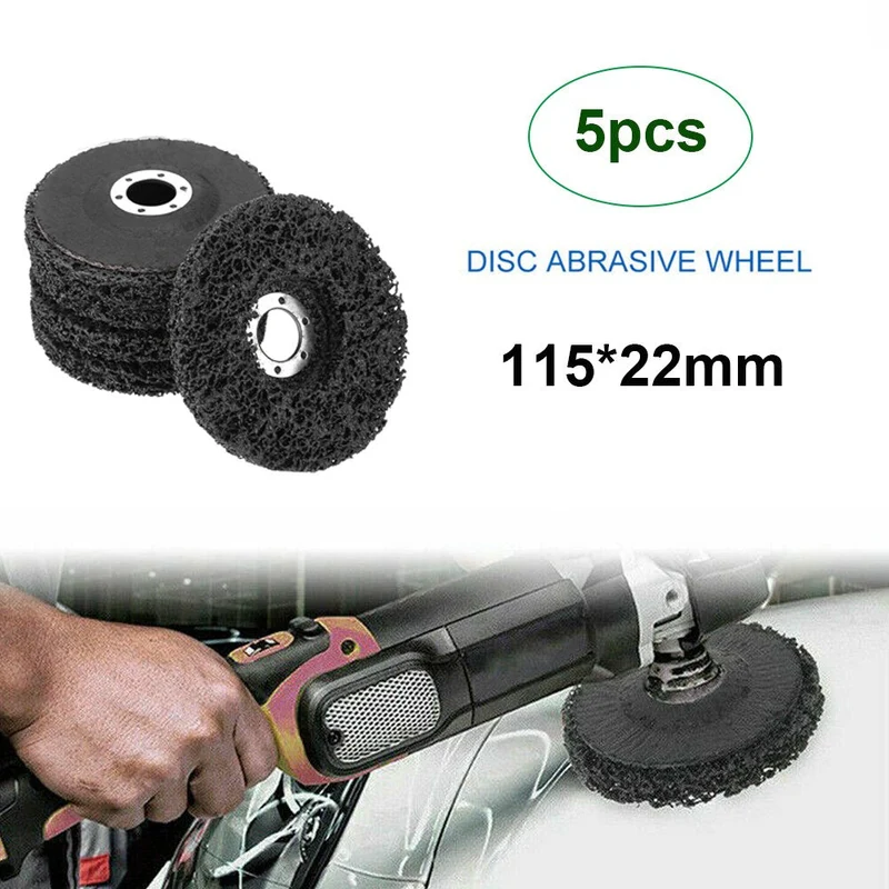 5 pièces 115mm disque de meulage roue Poly bande disque roue abrasive peinture antirouille propre meules pour meuleuse d'angle