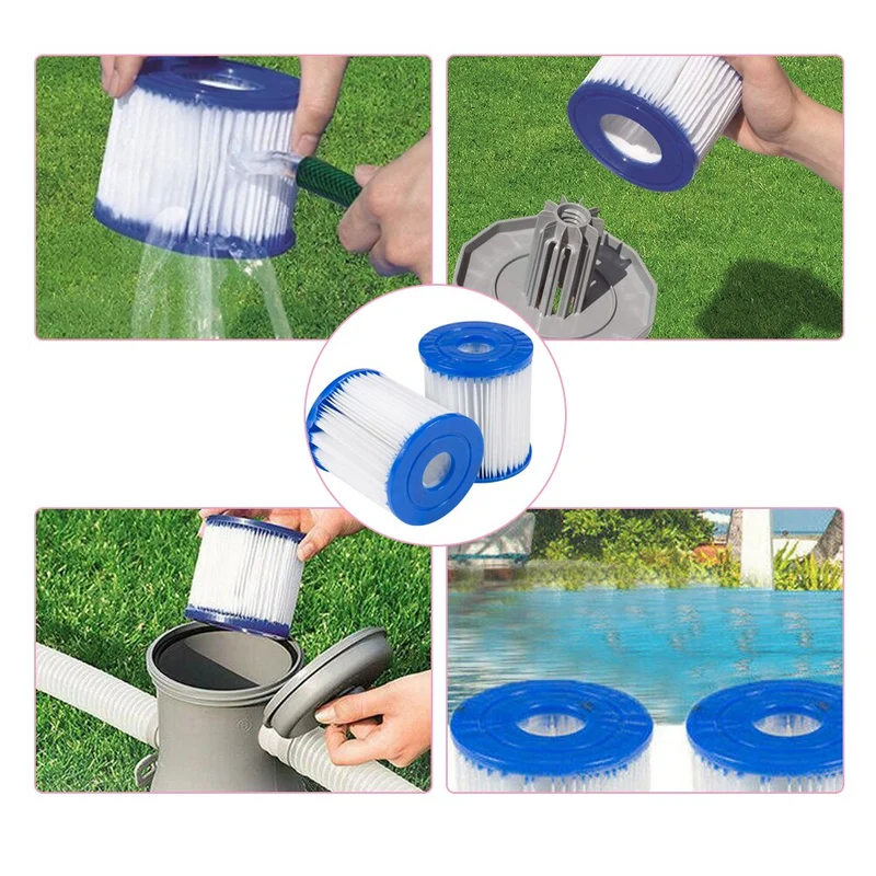 Remplacement de cartouche de filtre de piscine 2/4/8 pièces pour pompes de filtre Bestway 300/330 Kit de remplacement de pompe de cartouche de filtre à eau