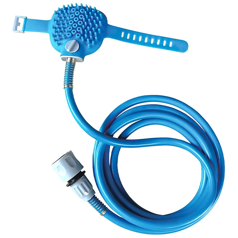 Outil de tête de bain pour animaux de compagnie à main masseur pommeau de douche nettoyage pulvérisateur de lavage Portable douche chien bain brosse de Massage fournitures pour animaux de compagnie