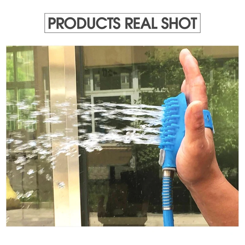 Outil de tête de bain pour animaux de compagnie à main masseur pommeau de douche nettoyage pulvérisateur de lavage Portable douche chien bain brosse de Massage fournitures pour animaux de compagnie