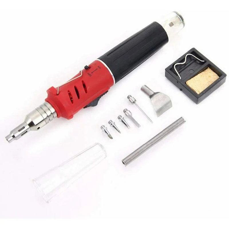 Kit de fer à souder au gaz butane sans fil allumage automatique torche de soudage pistolet stylo à souder outil de soufflage de gaz équipement de soudage portable