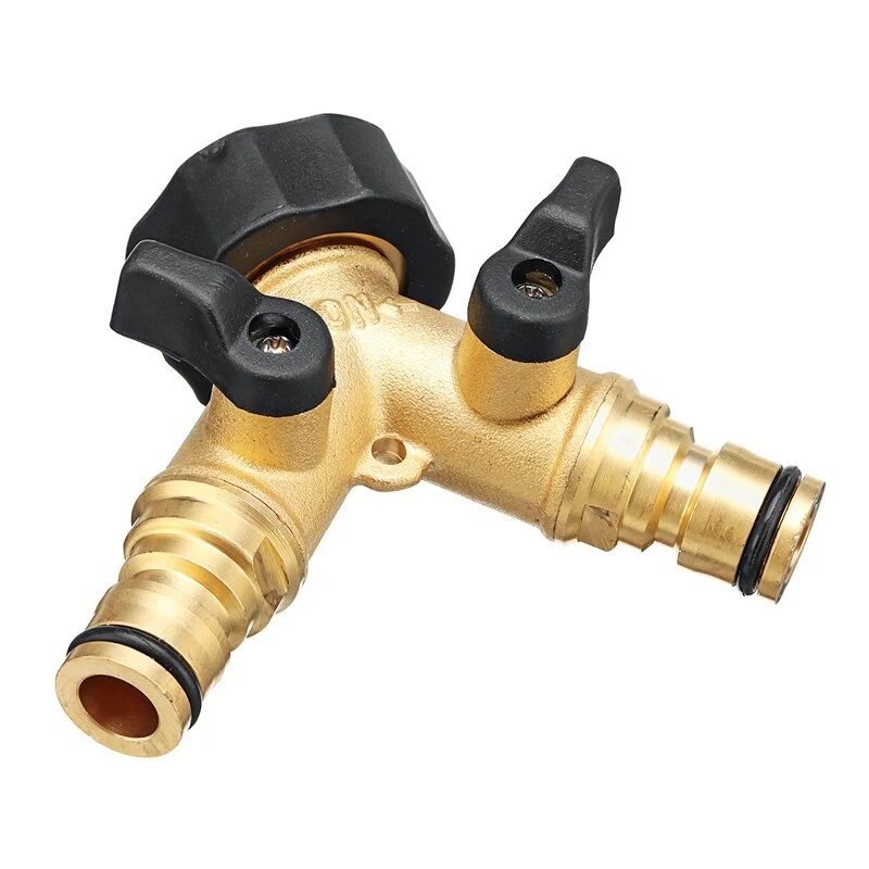 Robinet 2 voies robinet de jardin Irrigation laiton Y-Type connecteur d'arrosage distributeur 3/4 pouces Valve tuyau tuyau séparateur outils de jardinage