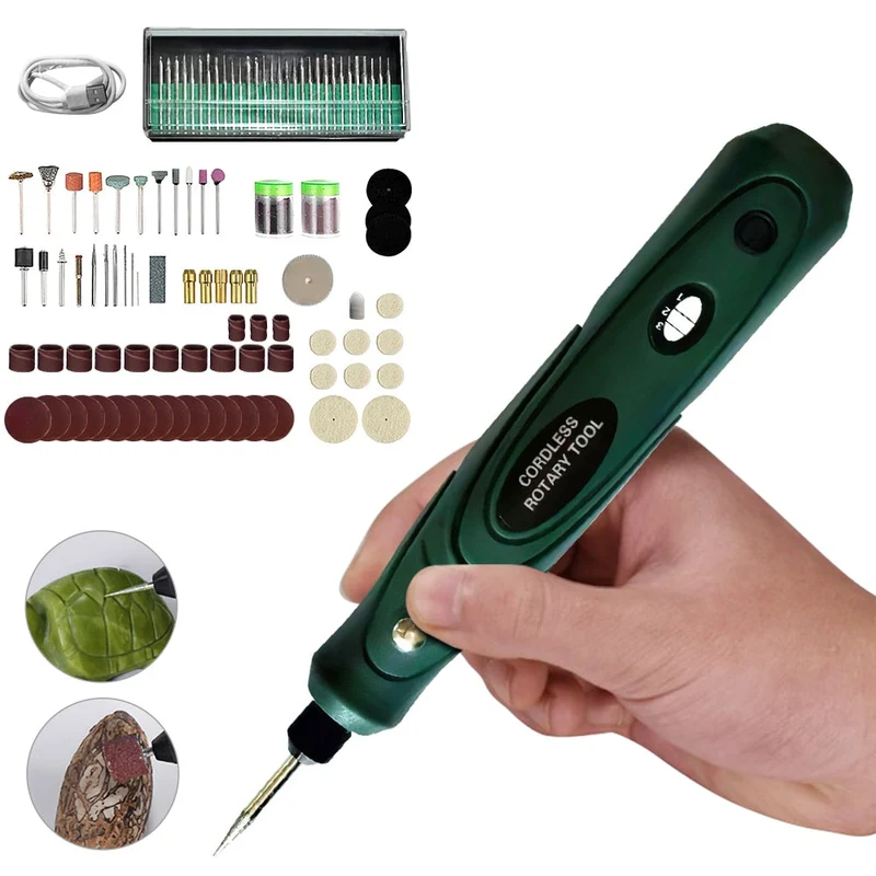 Meuleuse sans fil perceuse électrique 3.6V outils électriques têtes de meuleuse 3 vitesses stylo de gravure réglable polissage forage outil rotatif