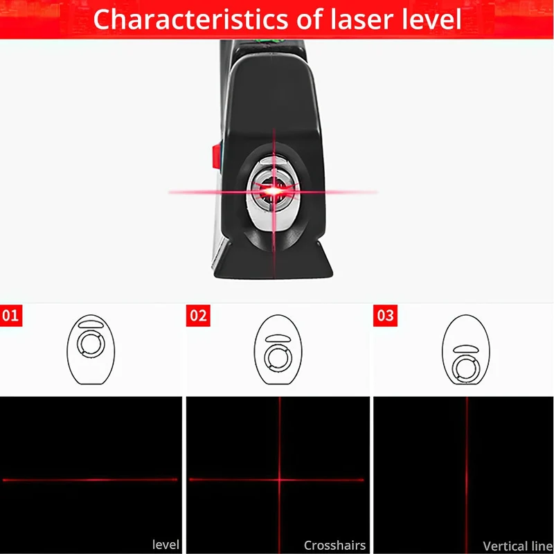 Niveau Laser polyvalent Horizon mesure verticale ruban à mesurer Laser dispositif de nivellement aligneur règles Standard outils de construction
