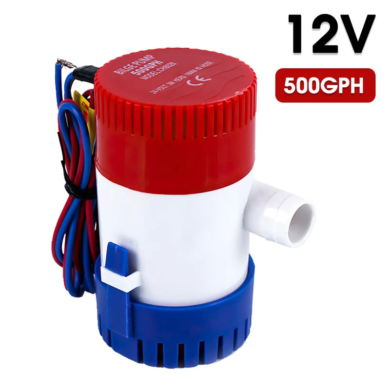Pompe de cale 12V 24V 500gph 1100gph pompe à eau de cale Submersible pour bateau hydravion moteur bateau de pêche Aquarium piscine