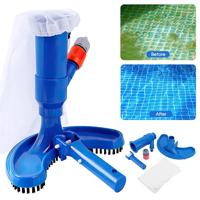 1 ensemble piscine aspirateur Vac tête d'aspiration piscine fontaine aspirateur brosse étang fontaine Spa objets flottants outils de nettoyage