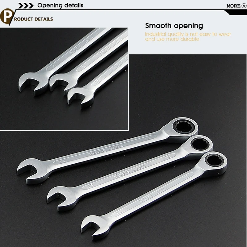 1 pc combinaison clé à cliquet double usage clés à cliquet outil à main clés à cliquet outils de réparation de voiture couple engrenage douille écrou outil