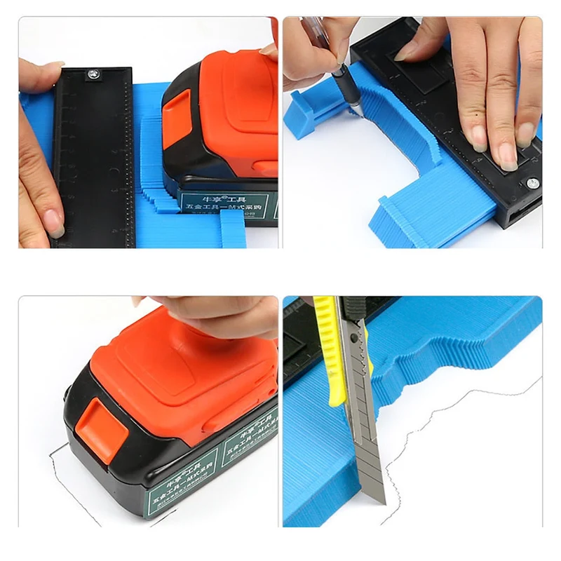 WAKYME multi-fonction copie jauge Contour profil outils de travail du bois règle d'angle radian Instruments de mesure jauge Meethulp