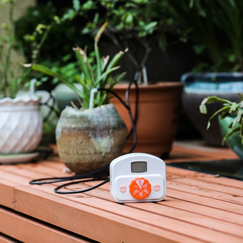 Minuterie d'arrosage automatique jardin plante en pot contrôleur d'irrigation système goutte à goutte minuterie d'arrosage affichage numérique électronique