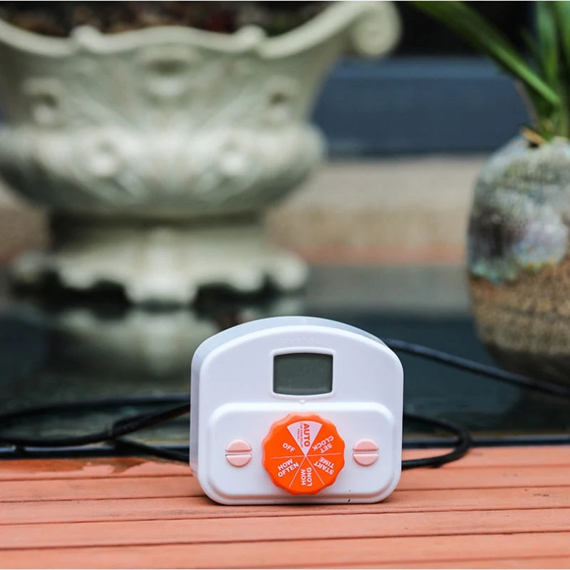 Minuterie d'arrosage automatique jardin plante en pot contrôleur d'irrigation système goutte à goutte minuterie d'arrosage affichage numérique électronique