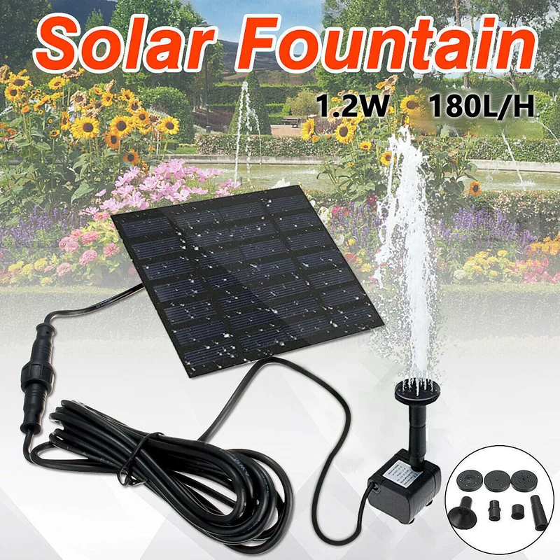 Mini fontaine solaire à énergie solaire caractéristique de l'eau plantes pompe fontaine décoration de jardin piscine étang Aquarium cascade bain d'oiseaux