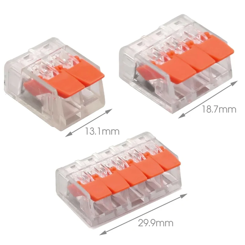 28/32/75 pièces connecteurs de fil universel Compact Push-in borne de fil électrique câblage rapide connecteurs de câble bornier