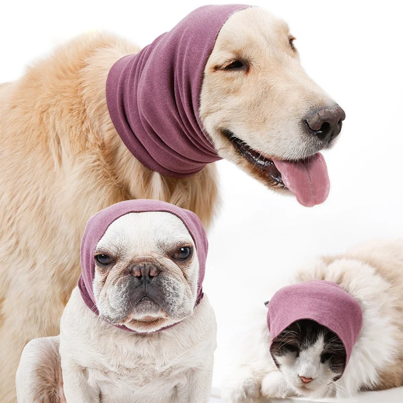 Turban de toilettage pour animaux de compagnie doux chaud anti-bruit cache-oreilles confortable isoler le bruit capuche chapeaux fournitures pour animaux de compagnie chiots chien accessoires