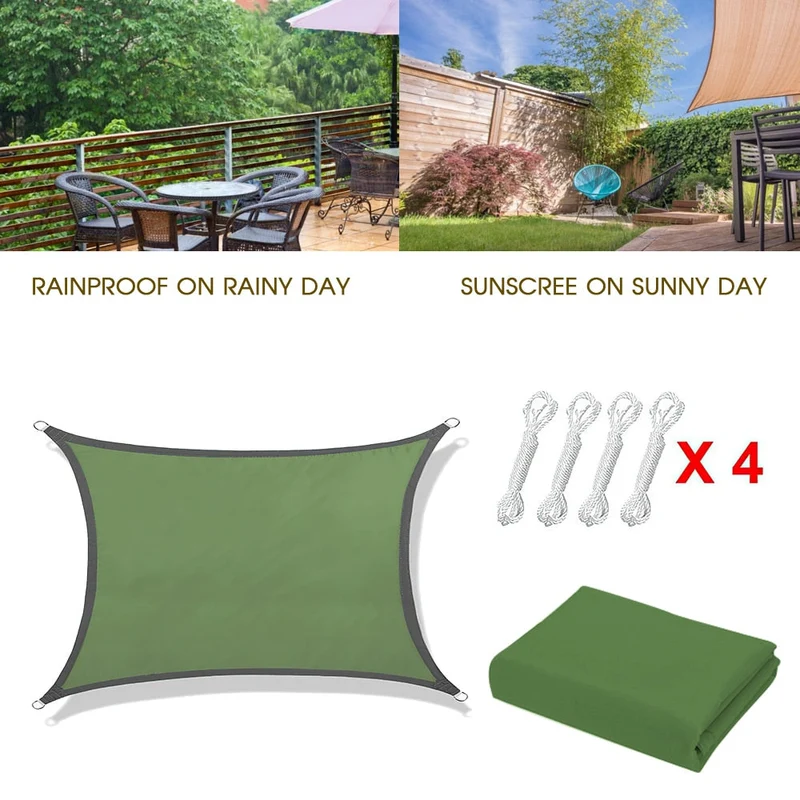 Été extérieur Anti-UV voile d'ombrage imperméable auvent pare-soleil Oxford tissu crème solaire couverture d'ombre pour jardin plage Camping Patio