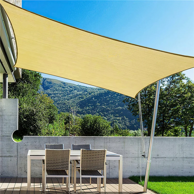 Été extérieur Anti-UV voile d'ombrage imperméable auvent pare-soleil Oxford tissu crème solaire couverture d'ombre pour jardin plage Camping Patio