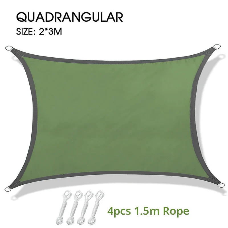 Été extérieur Anti-UV voile d'ombrage imperméable auvent pare-soleil Oxford tissu crème solaire couverture d'ombre pour jardin plage Camping Patio