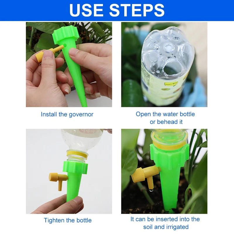 12/24 pièces ensemble d'irrigation goutte à goutte automatique dispositifs d'arrosage automatique goutte à goutte pour serres de jardin et de légumes
