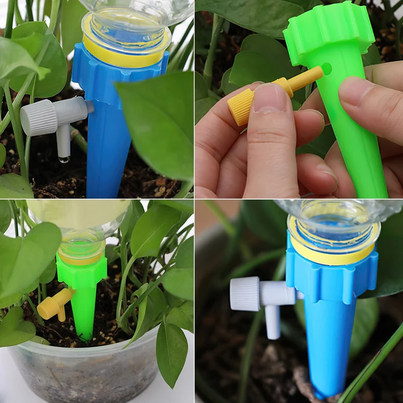12/24 pièces ensemble d'irrigation goutte à goutte automatique dispositifs d'arrosage automatique goutte à goutte pour serres de jardin et de légumes