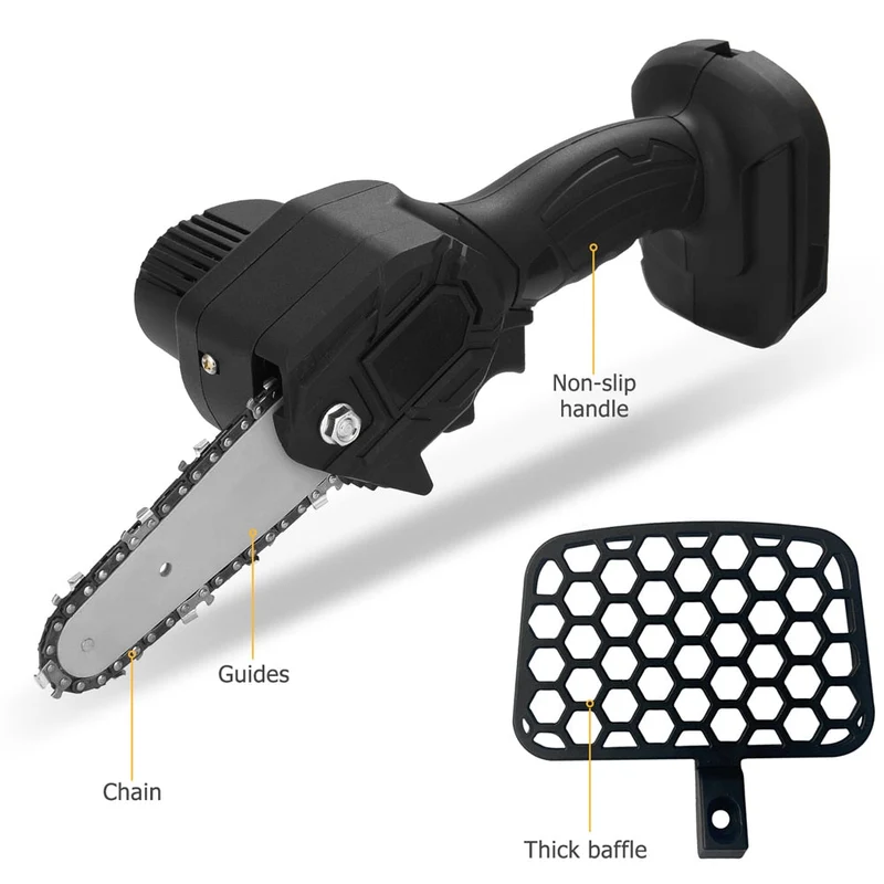 24V 650W 4 pouces Mini tronçonneuse électrique sans fil portable Rechargeable scie à chaîne travail du bois élagage à une main outils de jardin scie