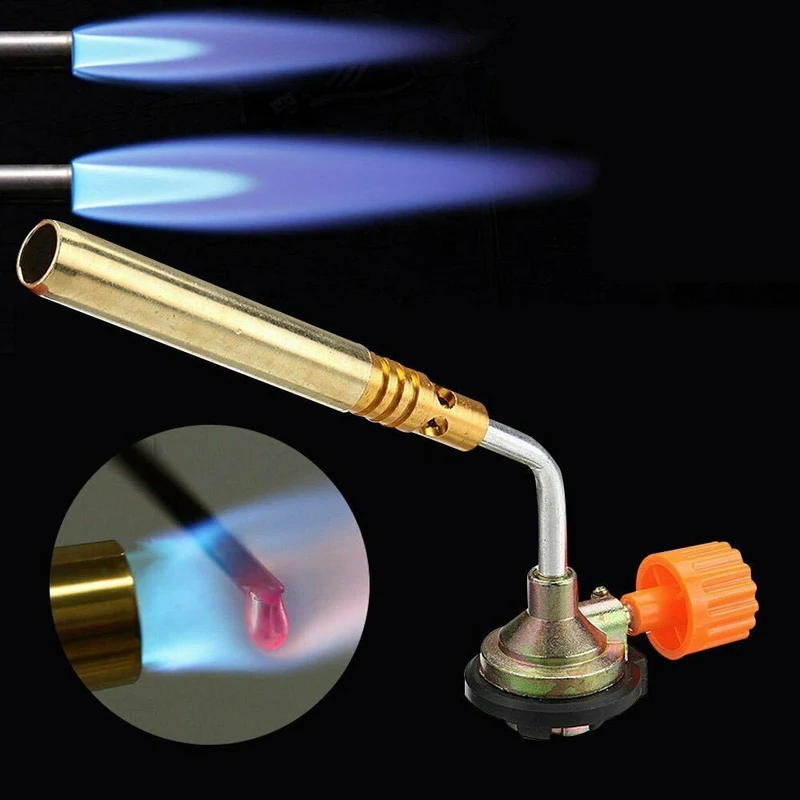 Torche au butane flamme pistolet briquet torche de soudage chalumeau à gaz réglable lance-flammes brûleur Camping soudage cuisson BBQ outil
