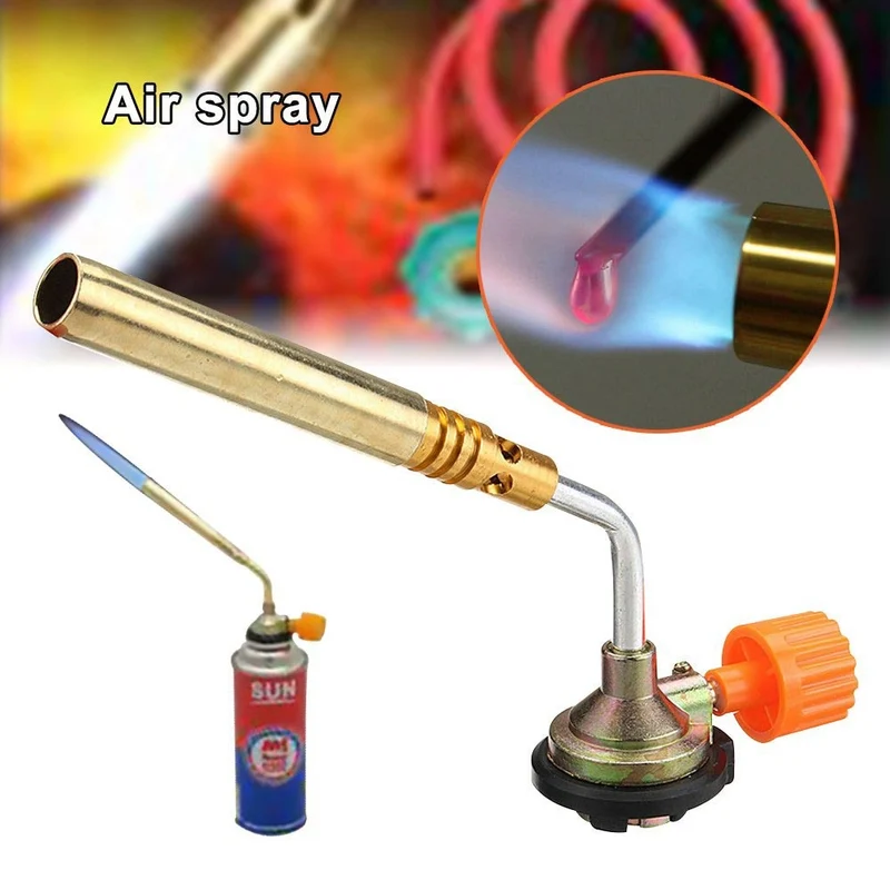 Torche au butane flamme pistolet briquet torche de soudage chalumeau à gaz réglable lance-flammes brûleur Camping soudage cuisson BBQ outil