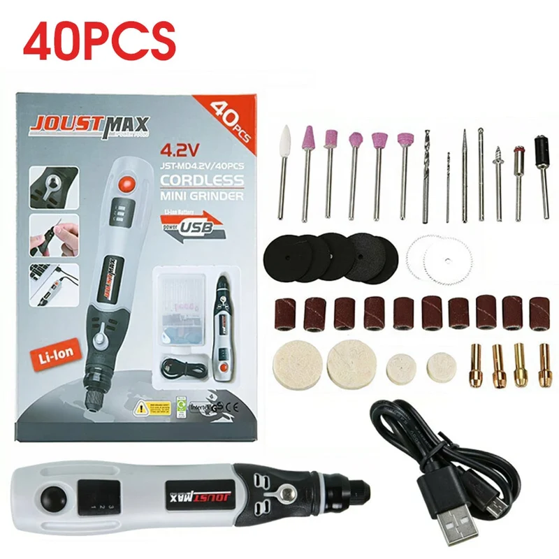 15000 tr/min Mini perceuse électrique graveur outil rotatif Machine de polissage meulage têtes d'outils de gravure stylo de gravure à vitesse Variable