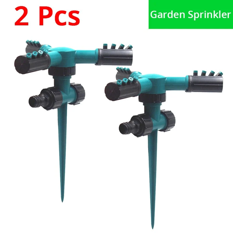 Arroseur de jardin arrosage automatique pelouse pulvérisateur à 360 degrés arroseur d'eau d'irrigation 3 outils de jardinage à buse rotative