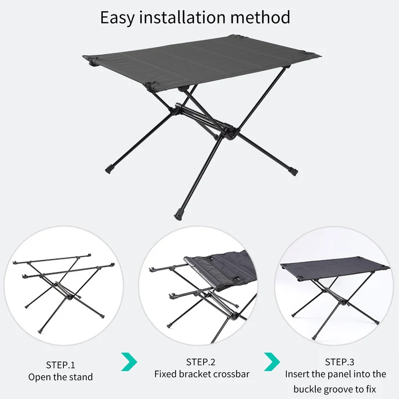 Table de camping pliable-table à enrouler compacte portable ultra-légère randonnée escalade pique-nique tables pliantes
